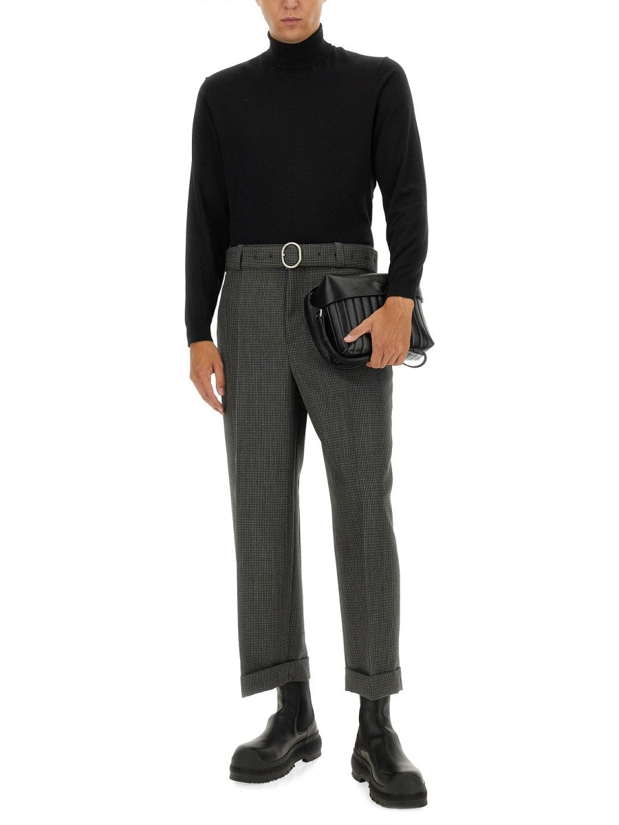 JIL SANDER Leather Crossbody Mini Handbag for Men