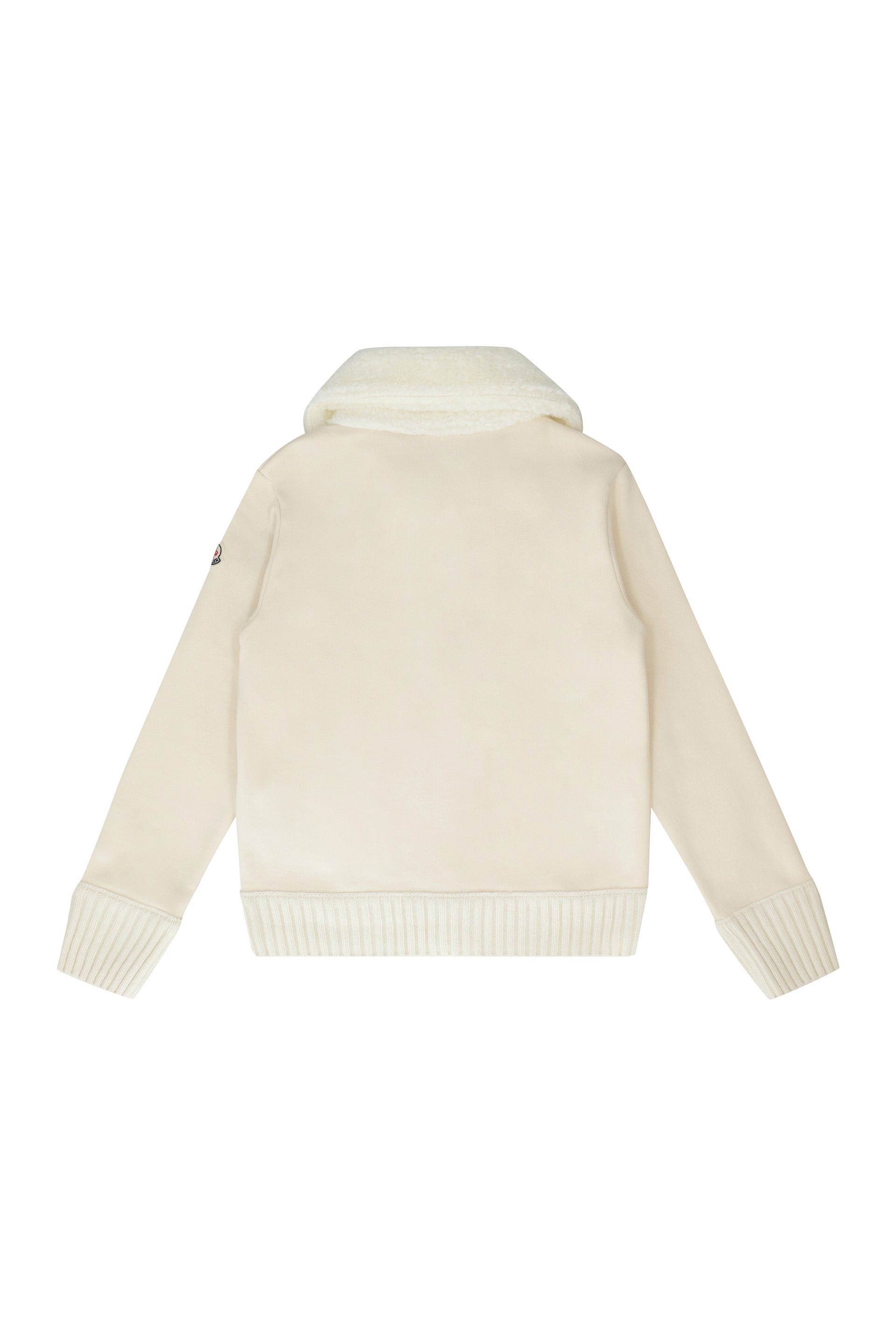 MONCLER KIDS Full Zip Hoodie with Faux Fur Collar for Girls
