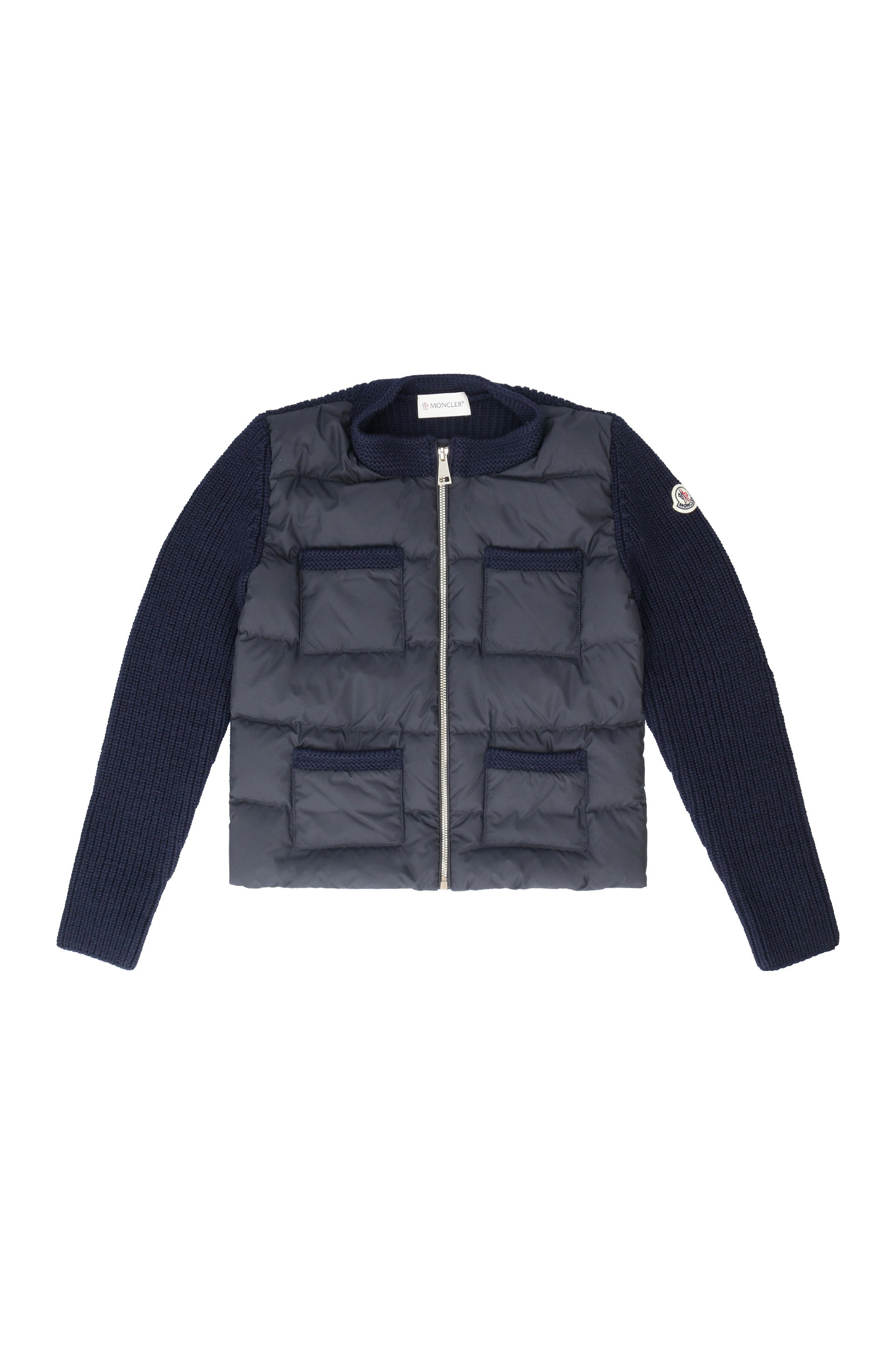 MONCLER KIDS Kids' Cardigan with Padded Front Panel