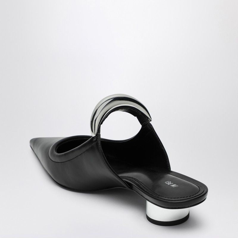 JW PEI Pointed Design Perforated Clogs with Low Block Heel