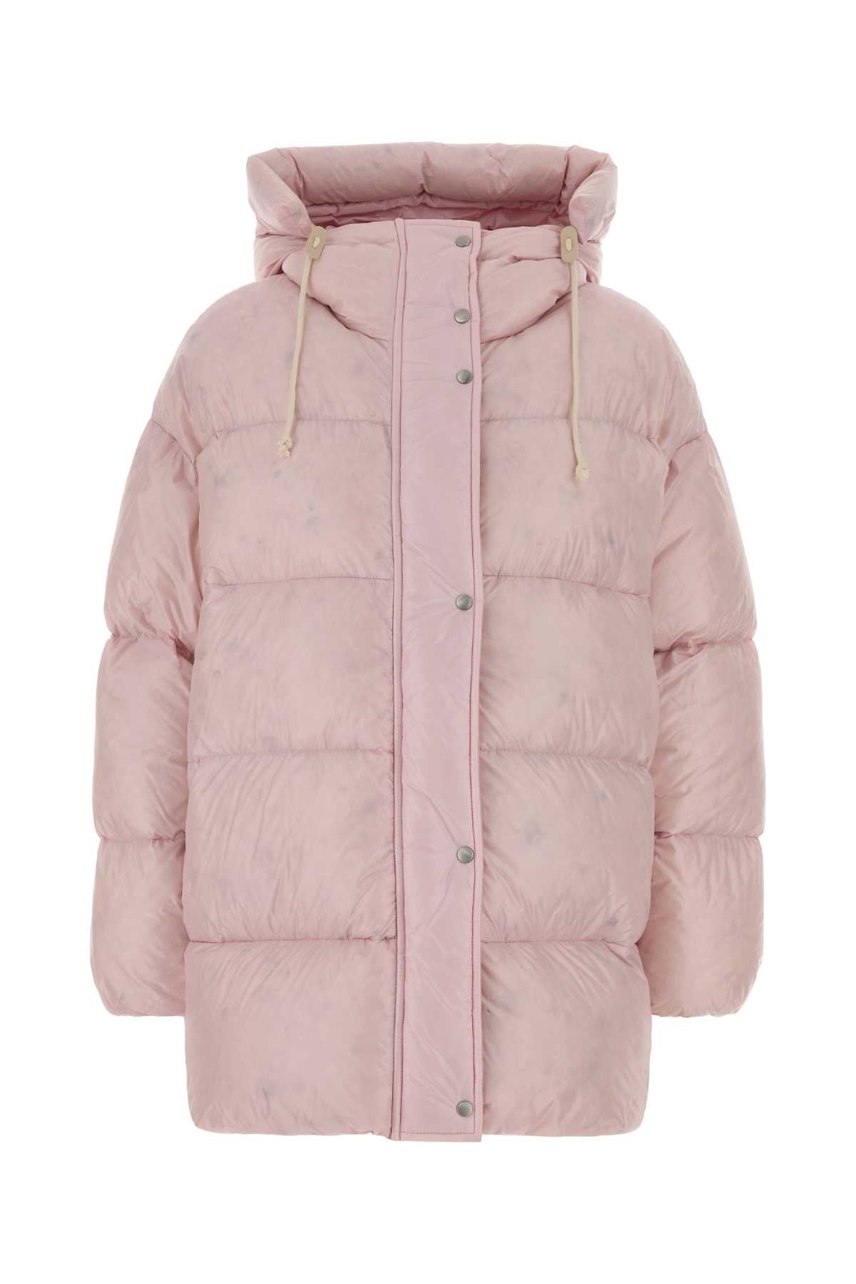 JIL SANDER Pastel Pink Nylon Down Jacket - Women’s Outerwear