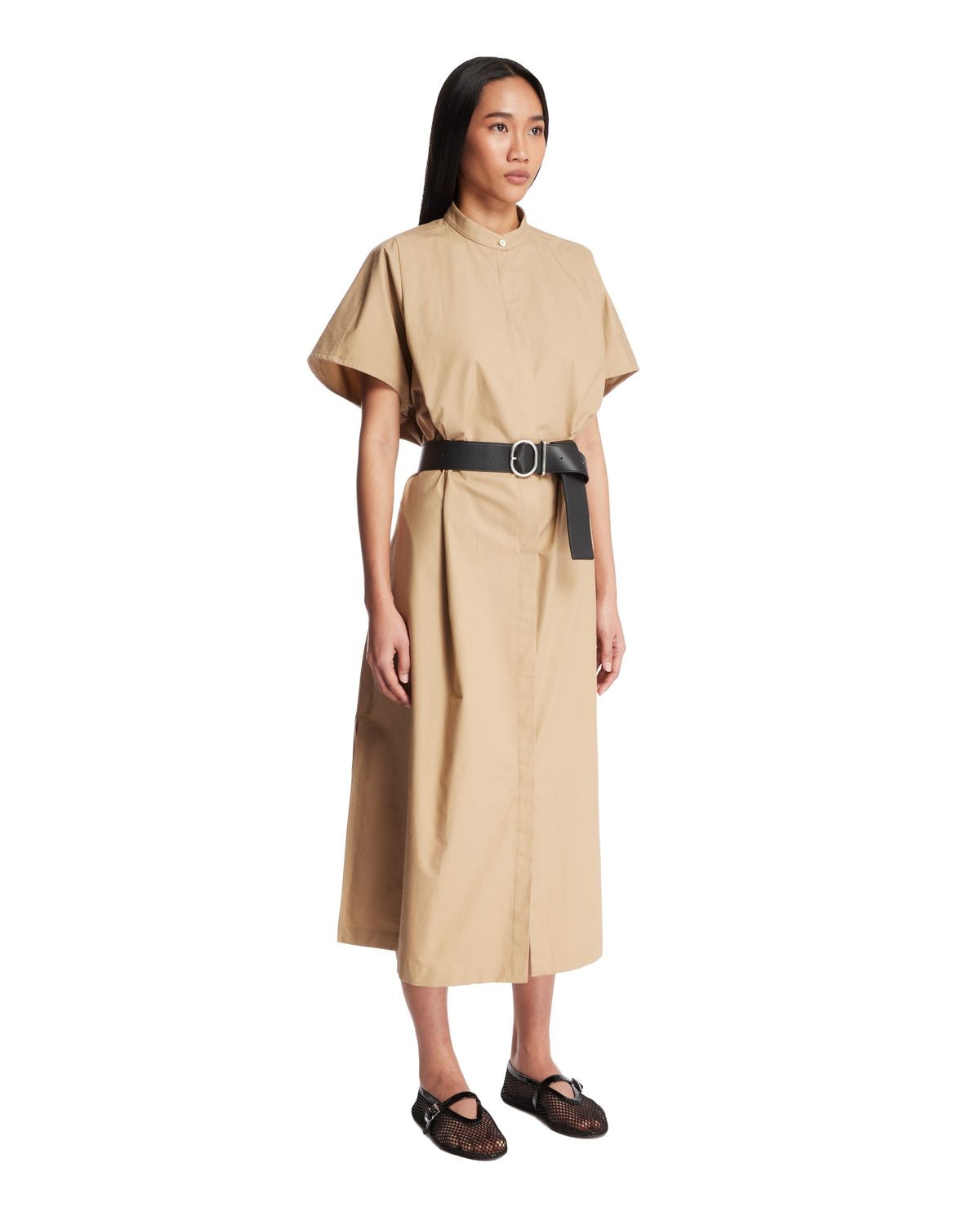 JIL SANDER Mini Dress with Brown Belt