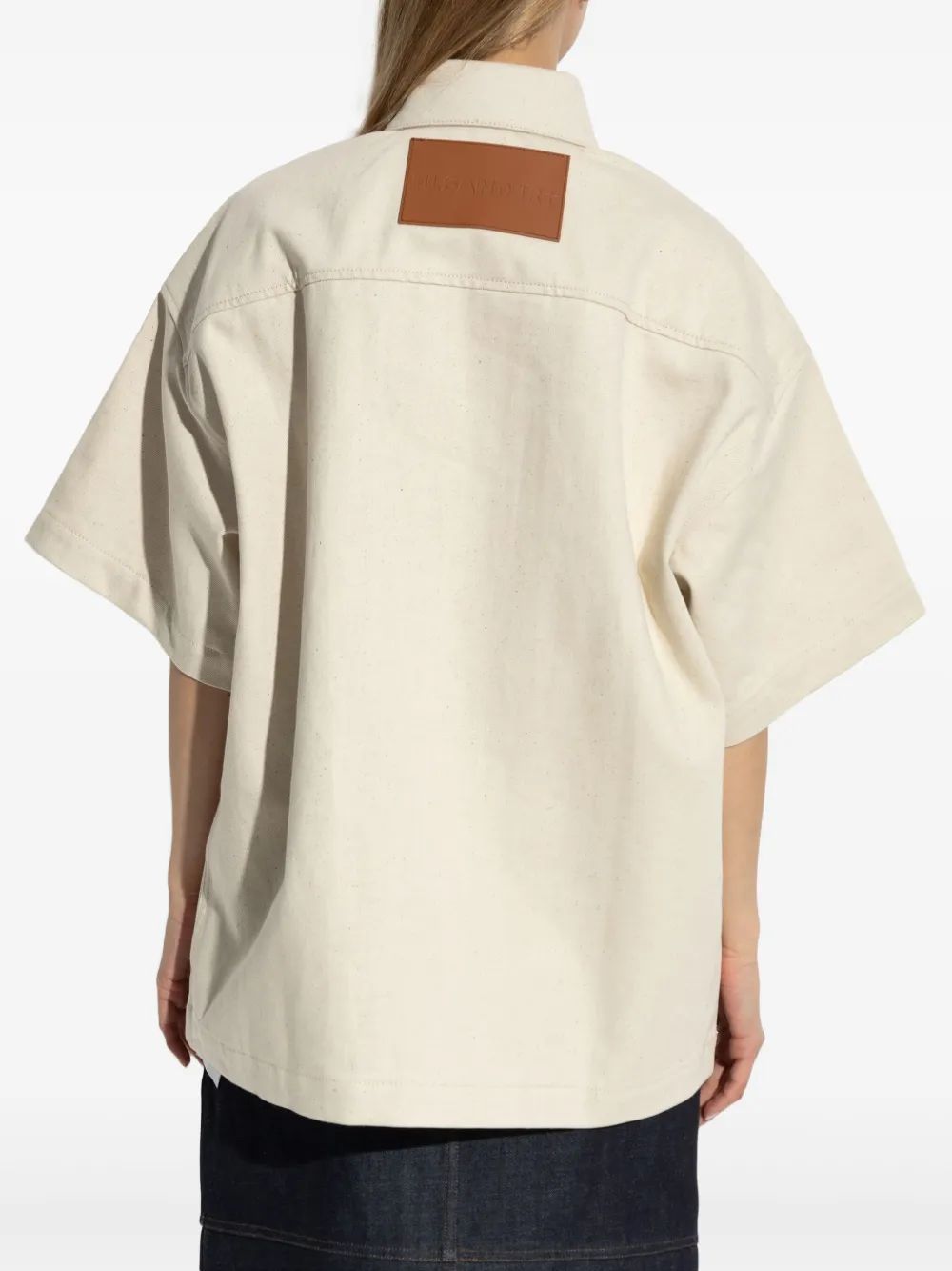 JIL SANDER Overshirt with Logo Label for Women - SS25