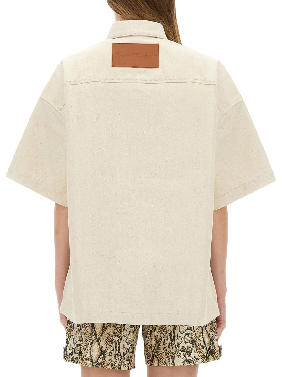JIL SANDER Cotton Hemp Blend Shirts for Women - SS25