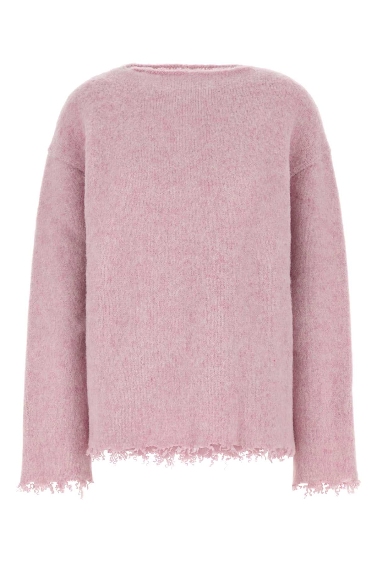 JIL SANDER Oversize Wool Sweater with Frayed Edge for Women