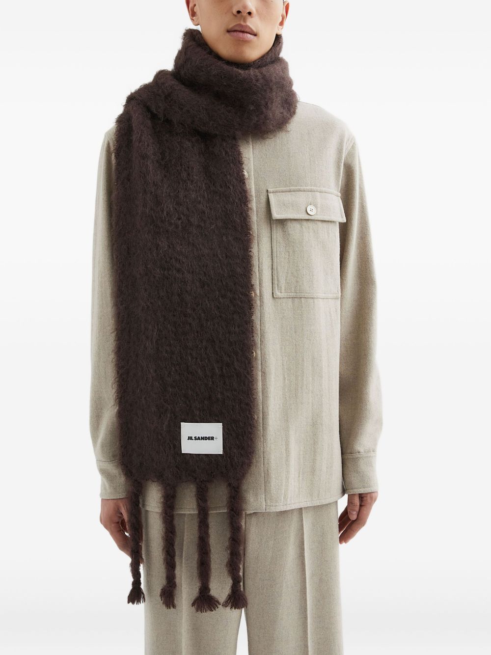 JIL SANDER Luxurious Mohair Blend Scarf