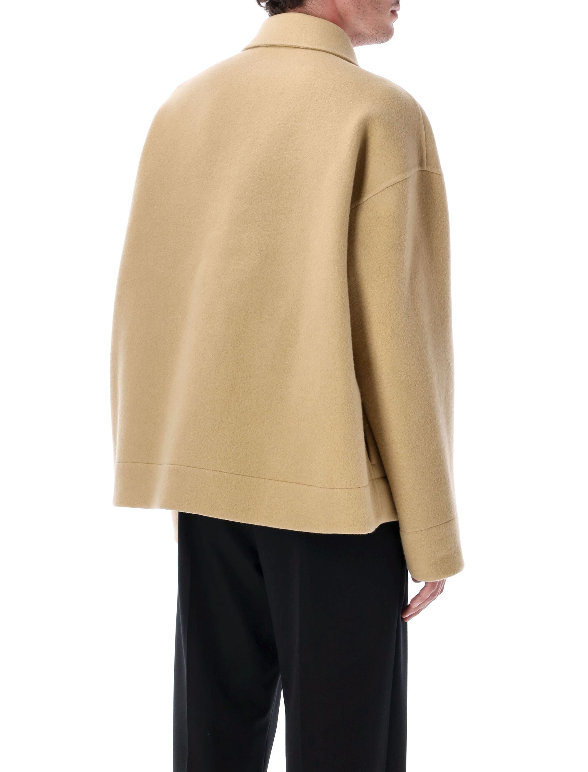 JIL SANDER Men's Wool Jacket - Relaxed Boxy Fit