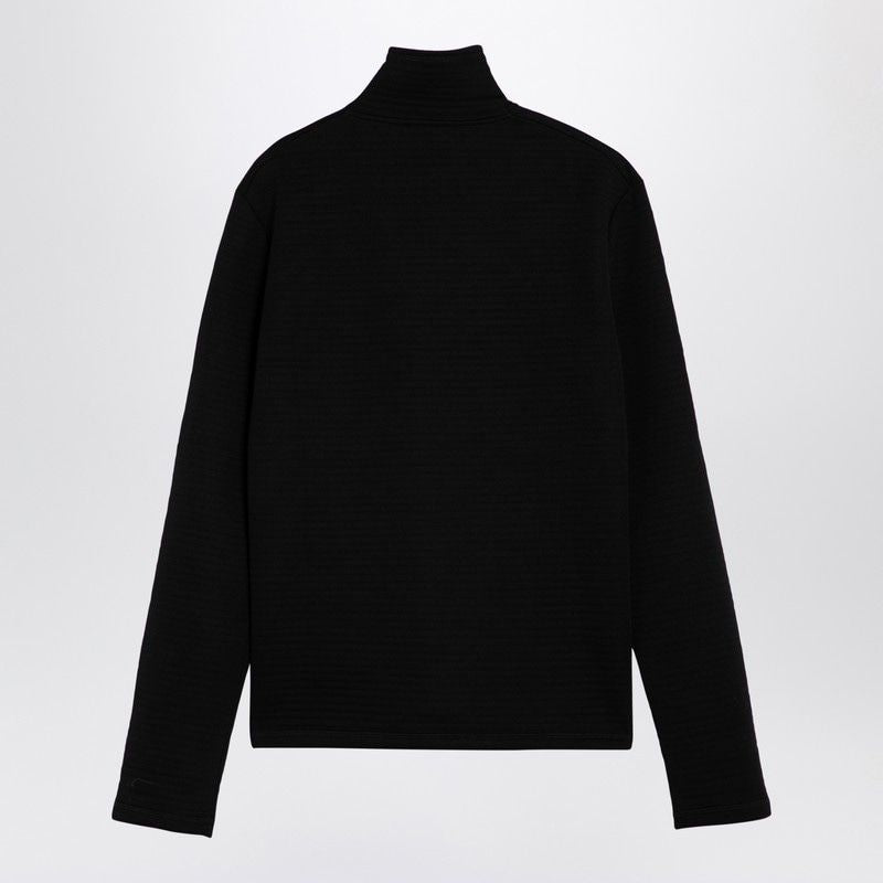 JIL SANDER High Collar Long Sleeve Turtleneck Sweater with Logo Patch