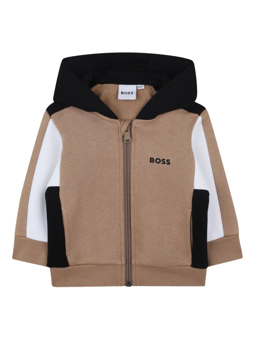 HUGO BOSS Elevated Logo Zip-Up Hoodie for Girls