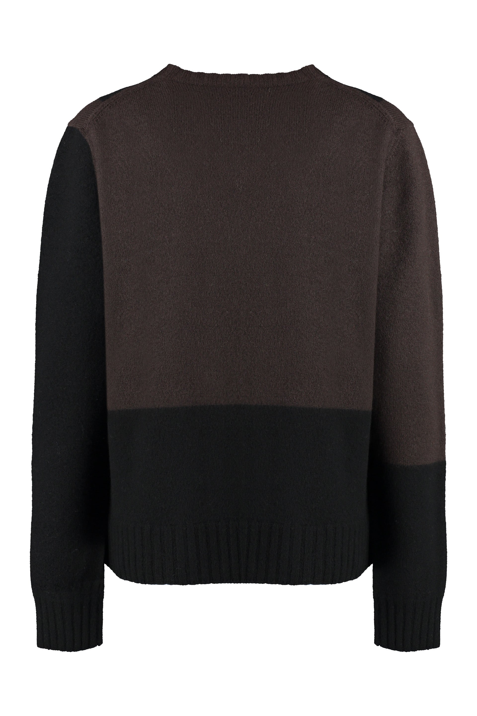 JIL SANDER Geometric Pattern Crew-Neck Wool Sweater