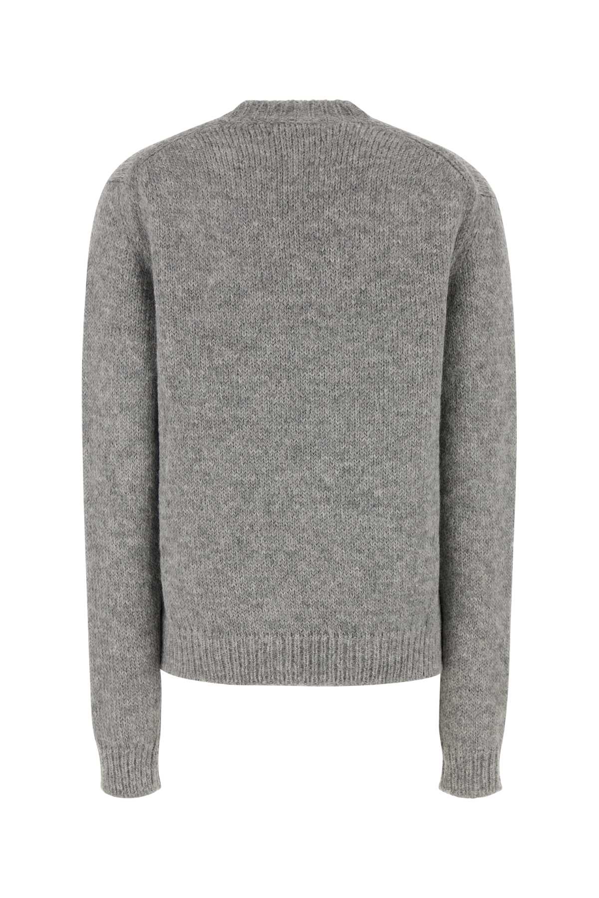 JIL SANDER Alpaca Wool Blend Sweater with Ribbed Cuffs