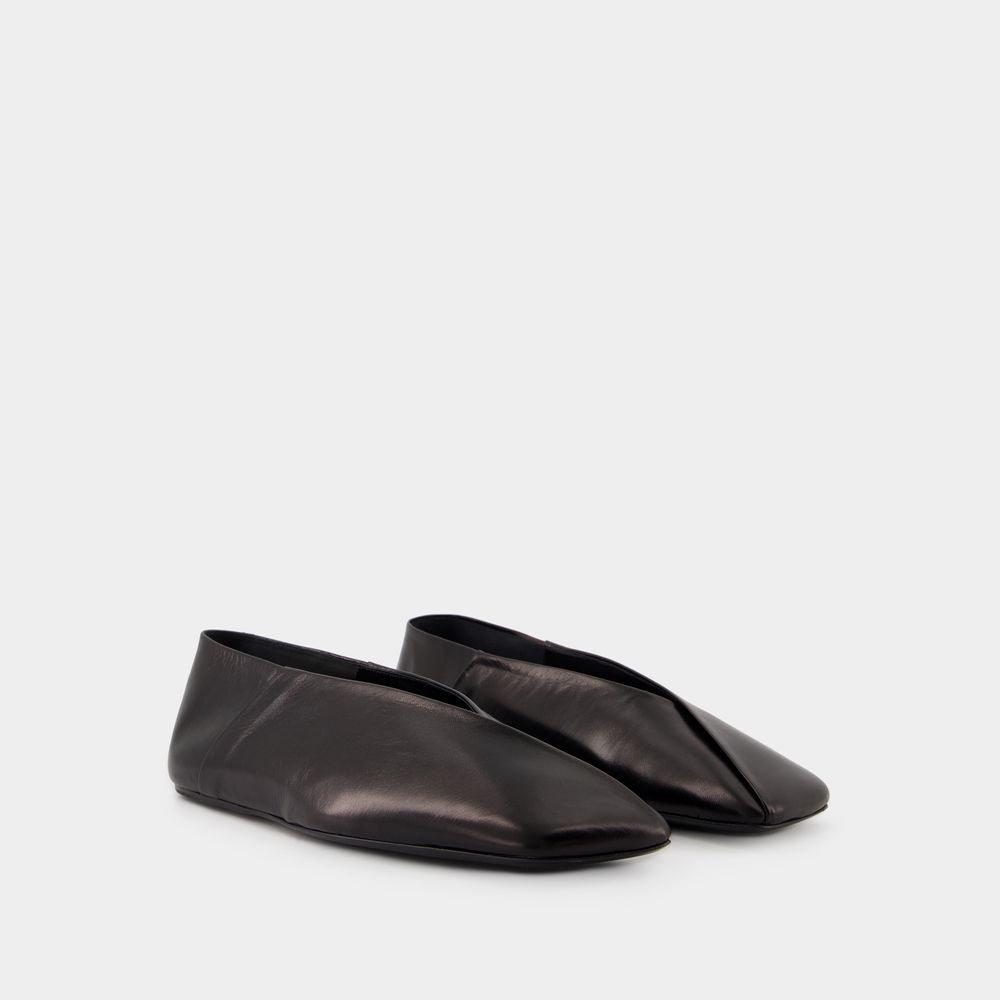 JIL SANDER Leather Tripon Ballerinas for Women