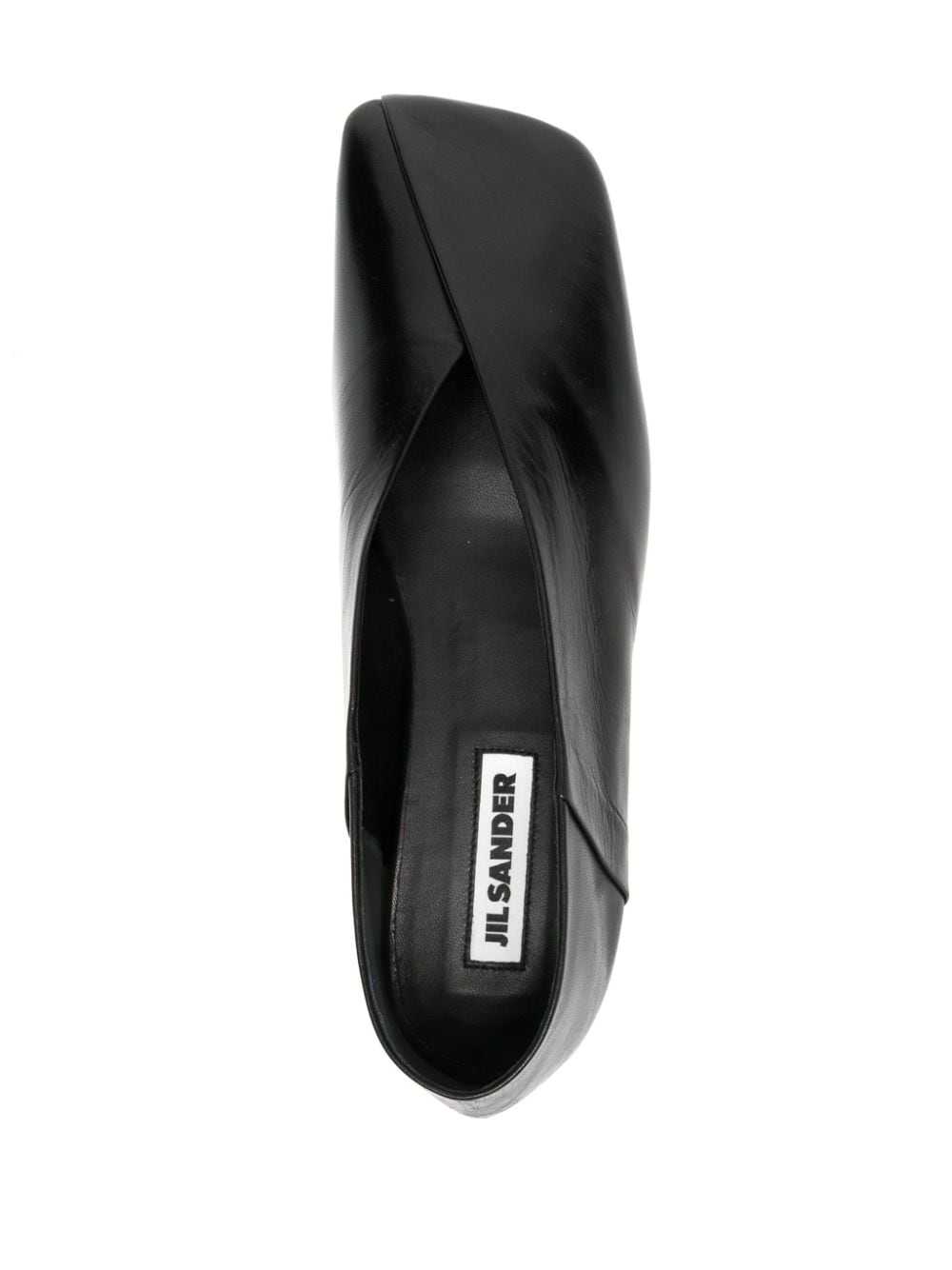 JIL SANDER Leather Ballet Flats - V-Shape Vamp
