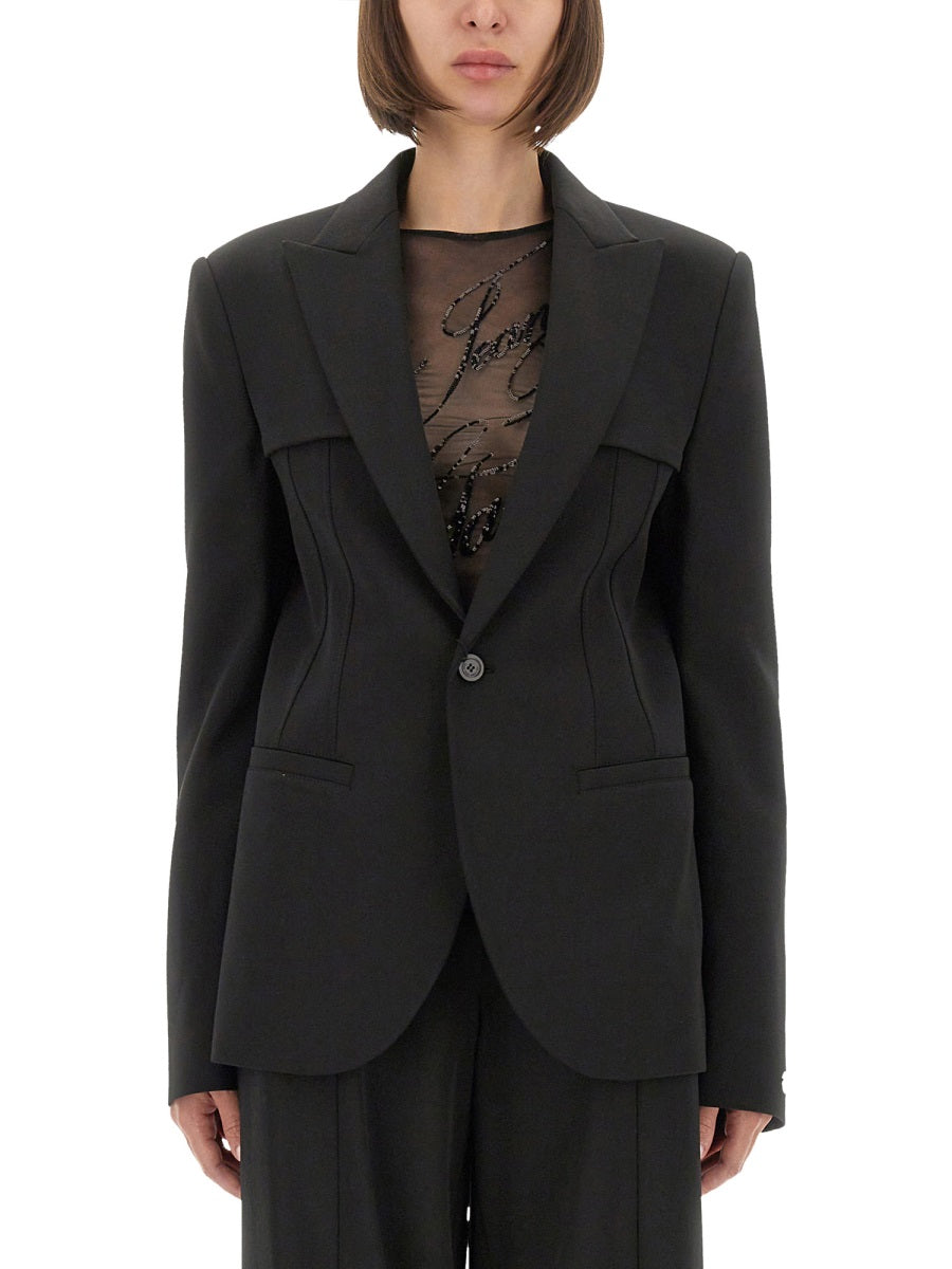 JEAN PAUL GAULTIER Women’s Black Polyamide Elastane Jacket
