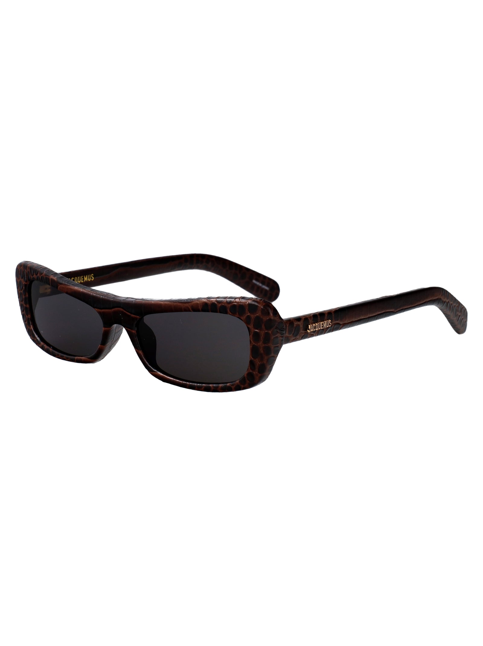 JACQUEMUS Luxury Crocodile Texture Acetate Sunglasses