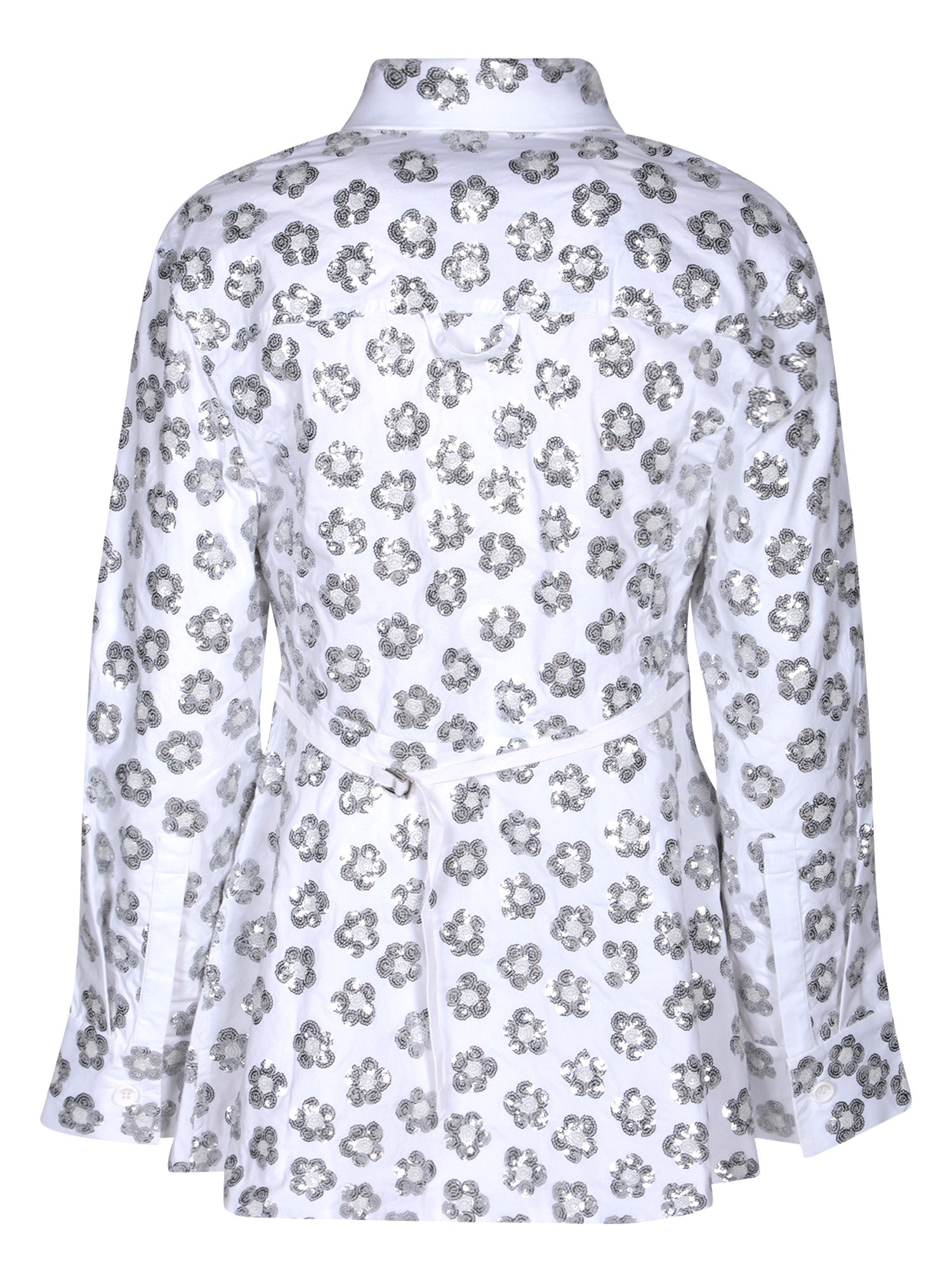 JACQUEMUS Boxy Fit White Shirt with Adjustable Waist for Women