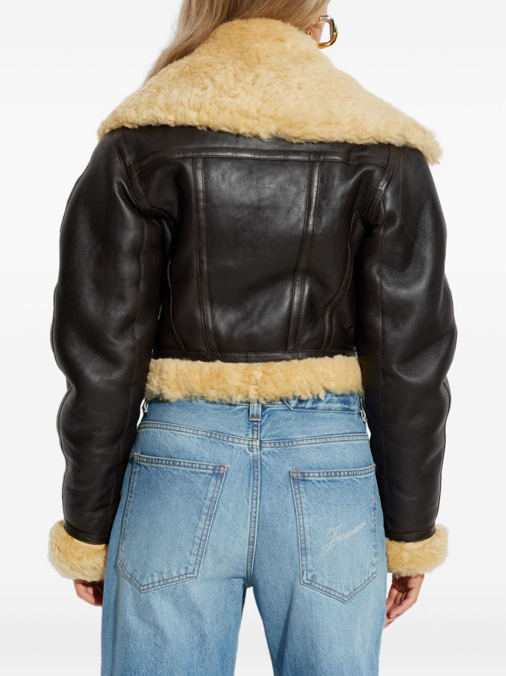 JACQUEMUS Elegant Lamb Leather Jacket for Women - FW25