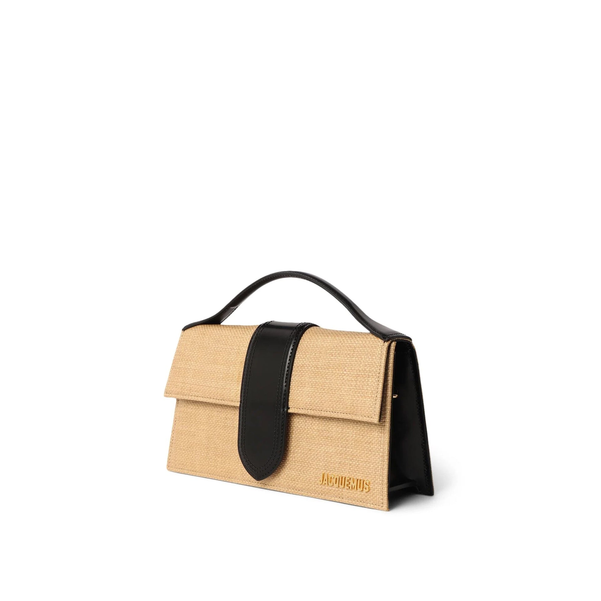JACQUEMUS Mini Raffia Effect Shoulder Handbag