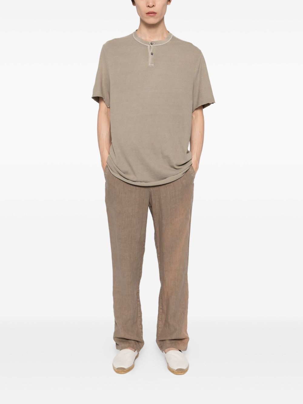 JAMES PERSE Relaxed Fit Henley T-shirt for Men