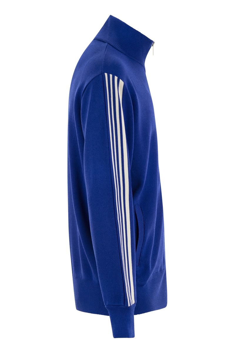 AUTRY Knit Tennis-Style Zip Sweatshirt for Men