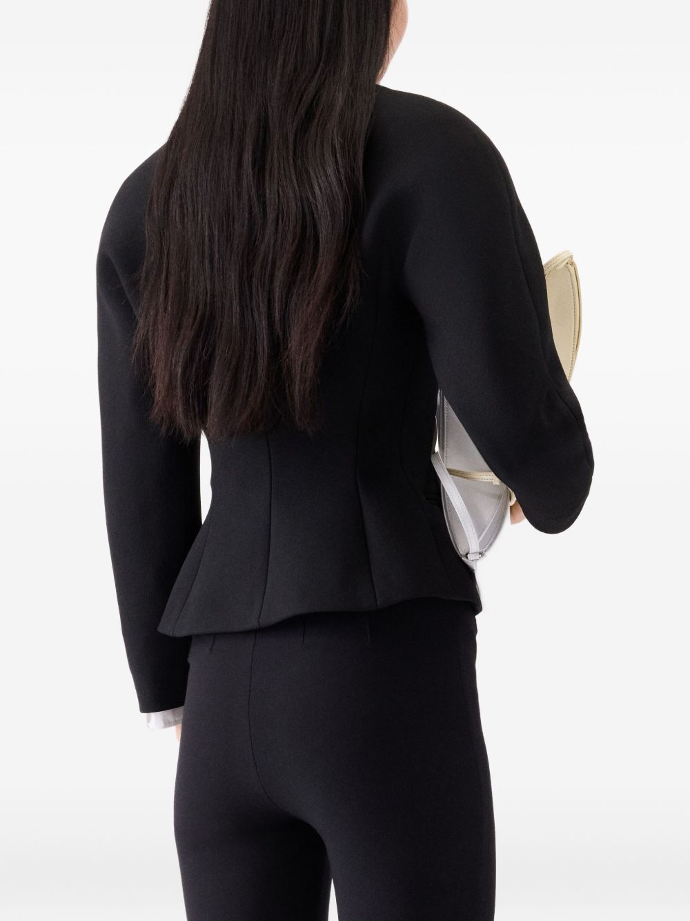 JACQUEMUS Mini Blazer Jacket with Curved Hem