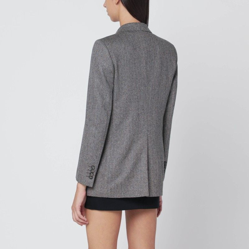 TAGLIATORE Women’s Gray Single-Breasted Wool Blazer