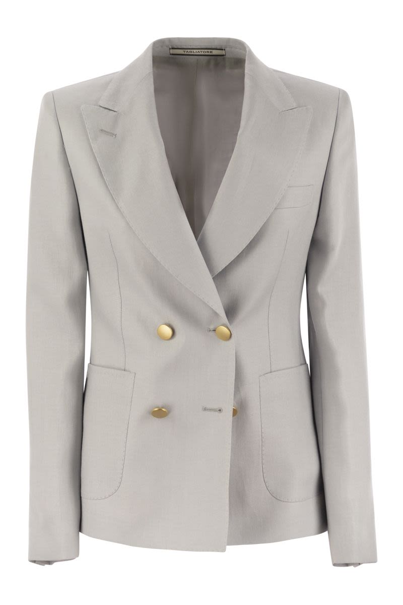 TAGLIATORE Linen Double-Breasted Blazer for Women