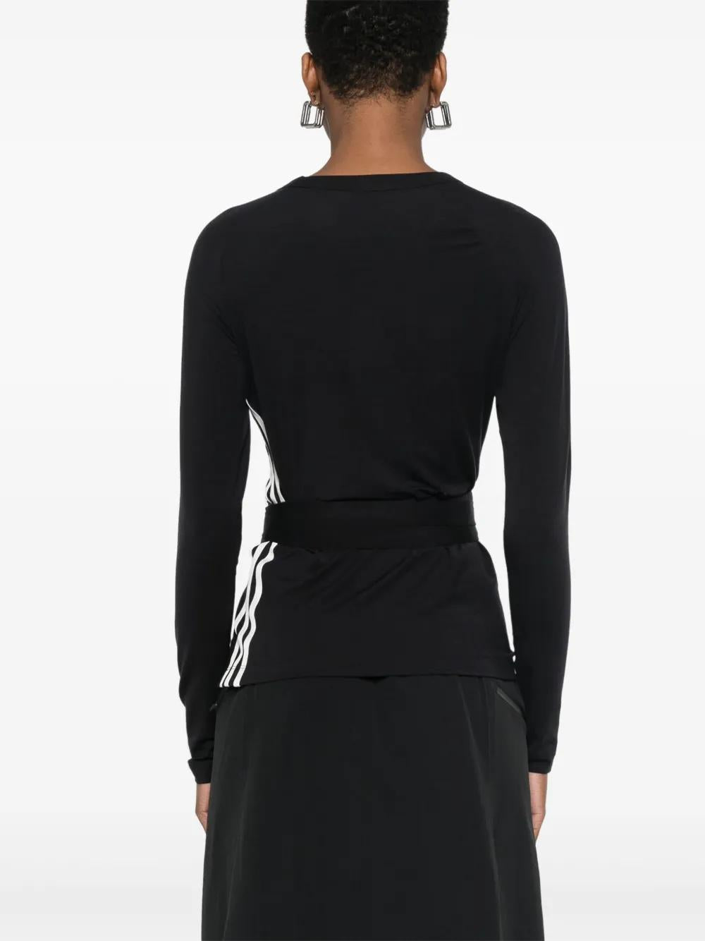 Y-3 Long-Sleeved Mini T-Shirt with Side Tie Fastening