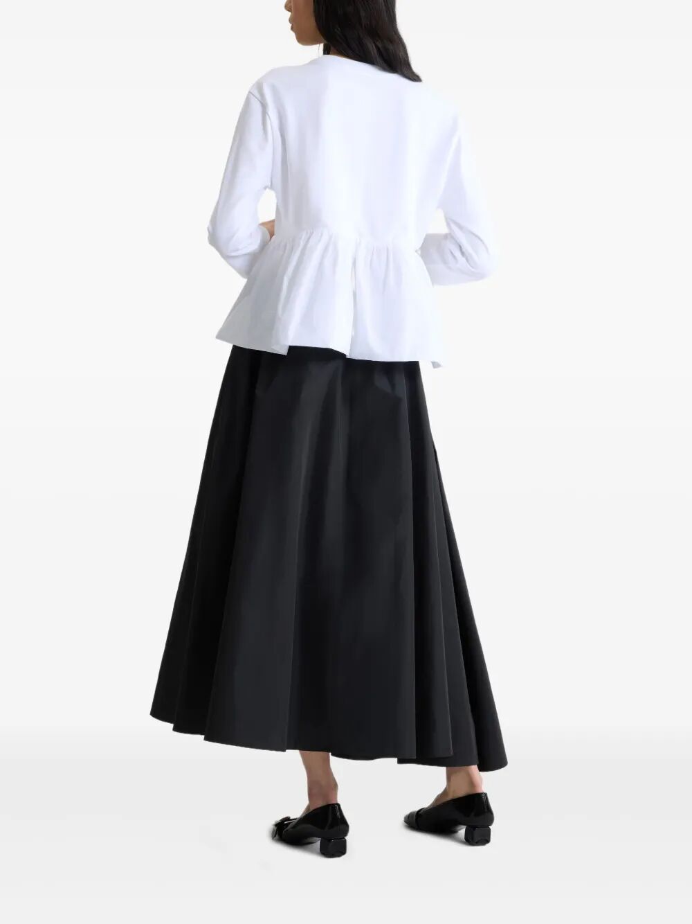 PATOU Ruffle Hem T-Shirt in Organic Cotton