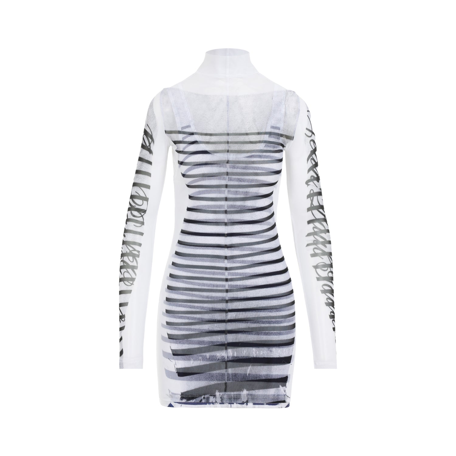 JEAN PAUL GAULTIER Chic Mini Dress with Feather Print for Women