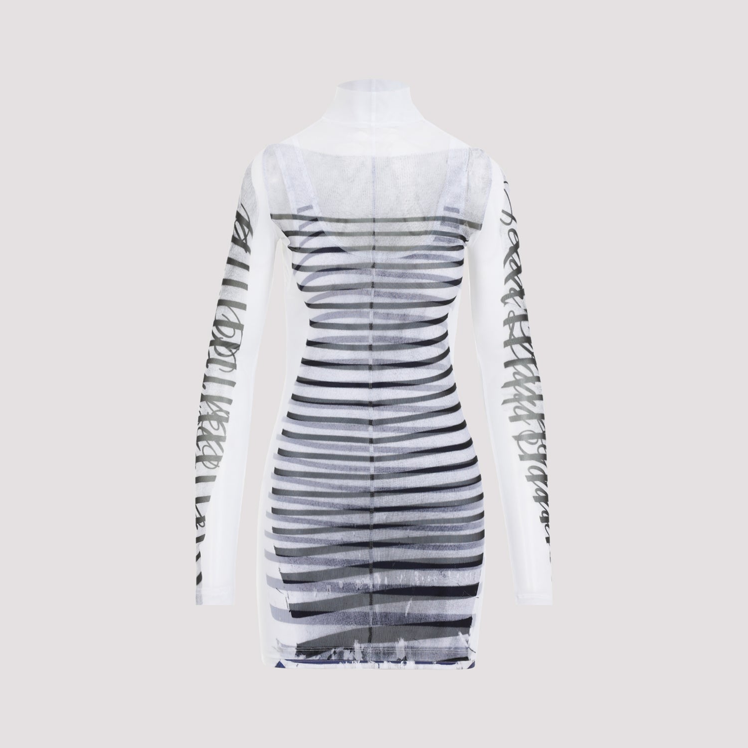 JEAN PAUL GAULTIER Chic Mini Dress with Feather Print for Women