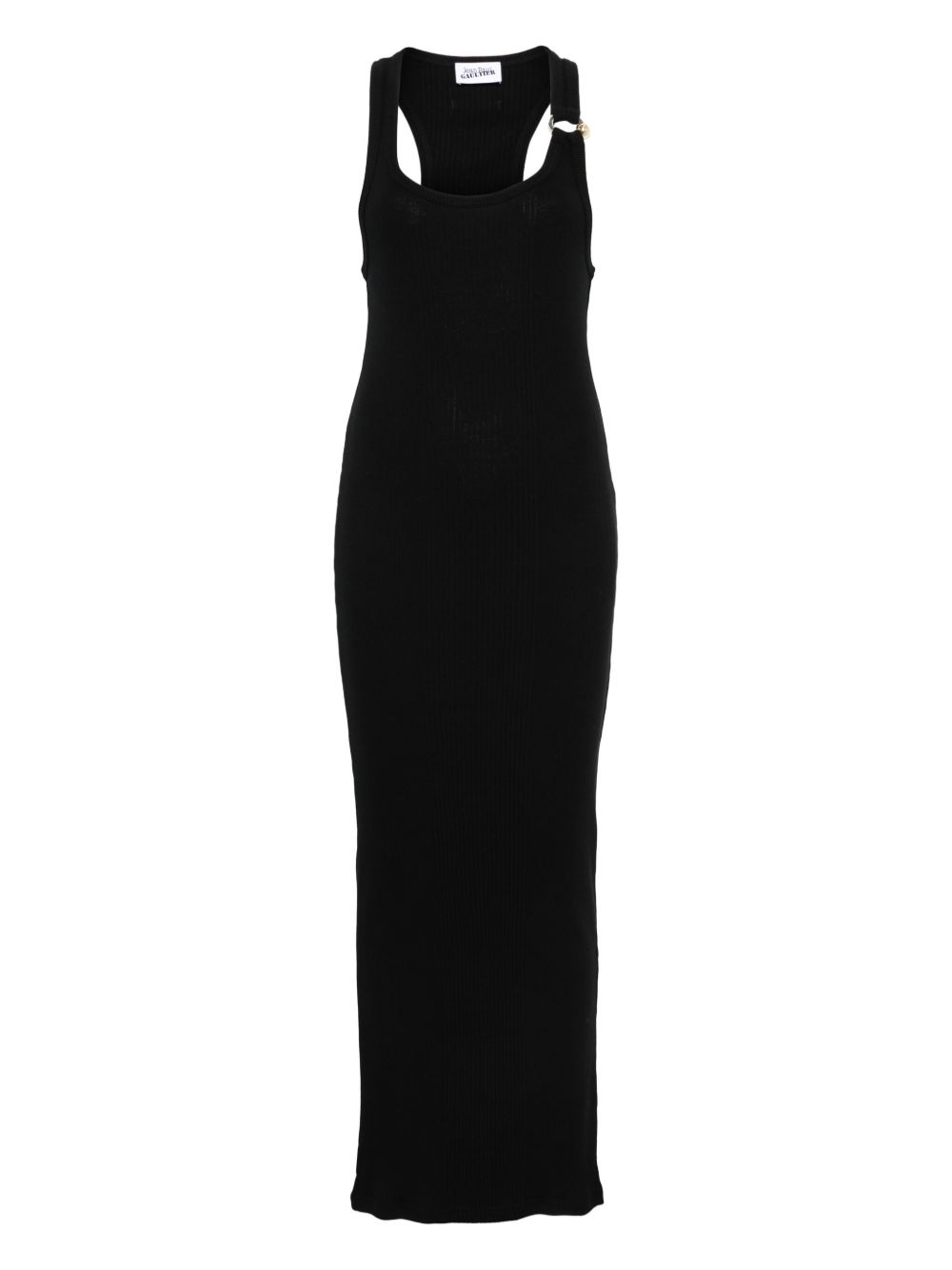 JEAN PAUL GAULTIER Ribbed Cotton Long Dress with Piercing Details - Size 42