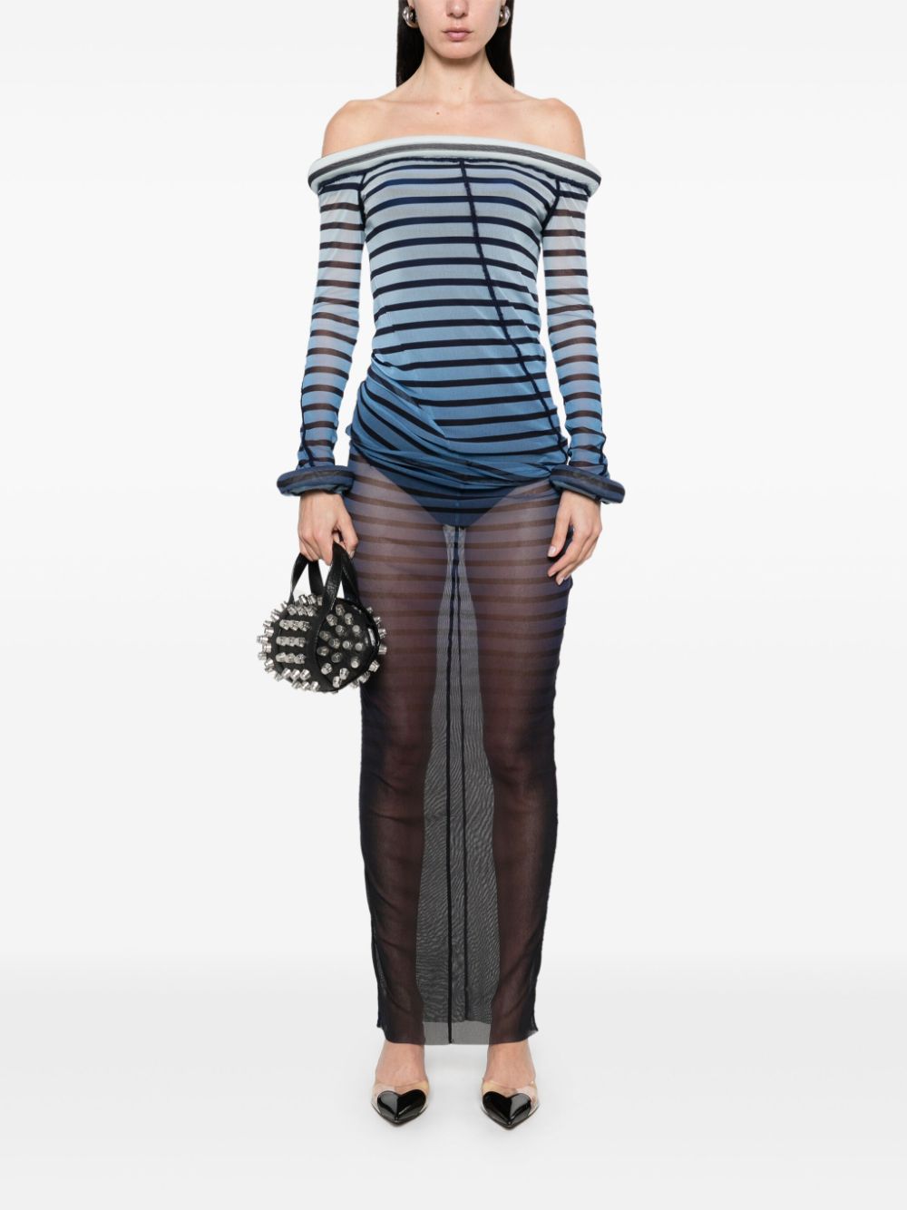 JEAN PAUL GAULTIER Elegant Gradient Mini Dress for Women - Size 42 IT