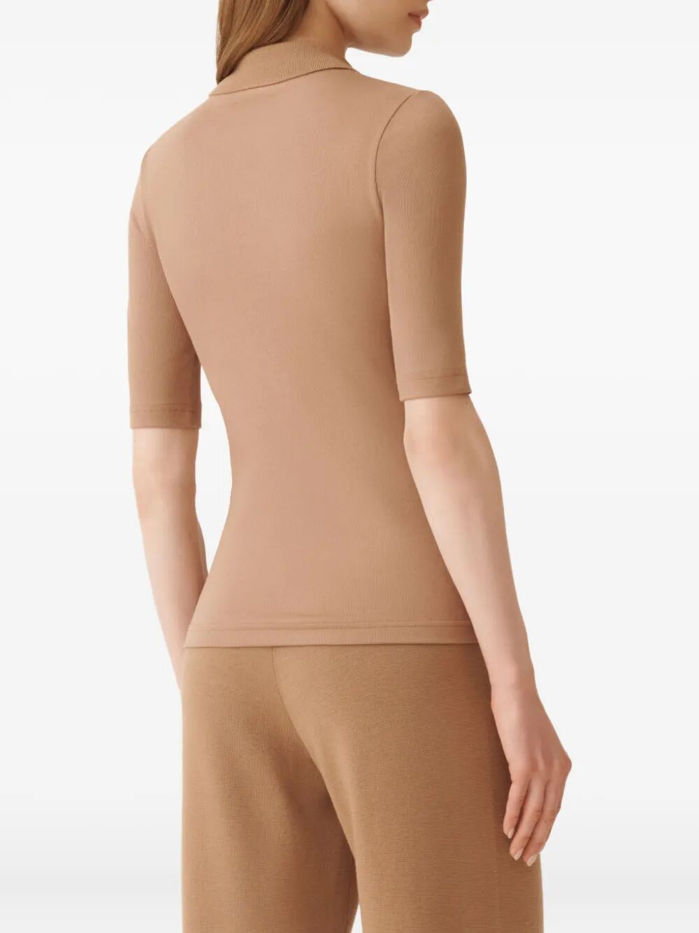 FABIANA FILIPPI Short Sleeve T-Shirt with Knit Collar and Pins