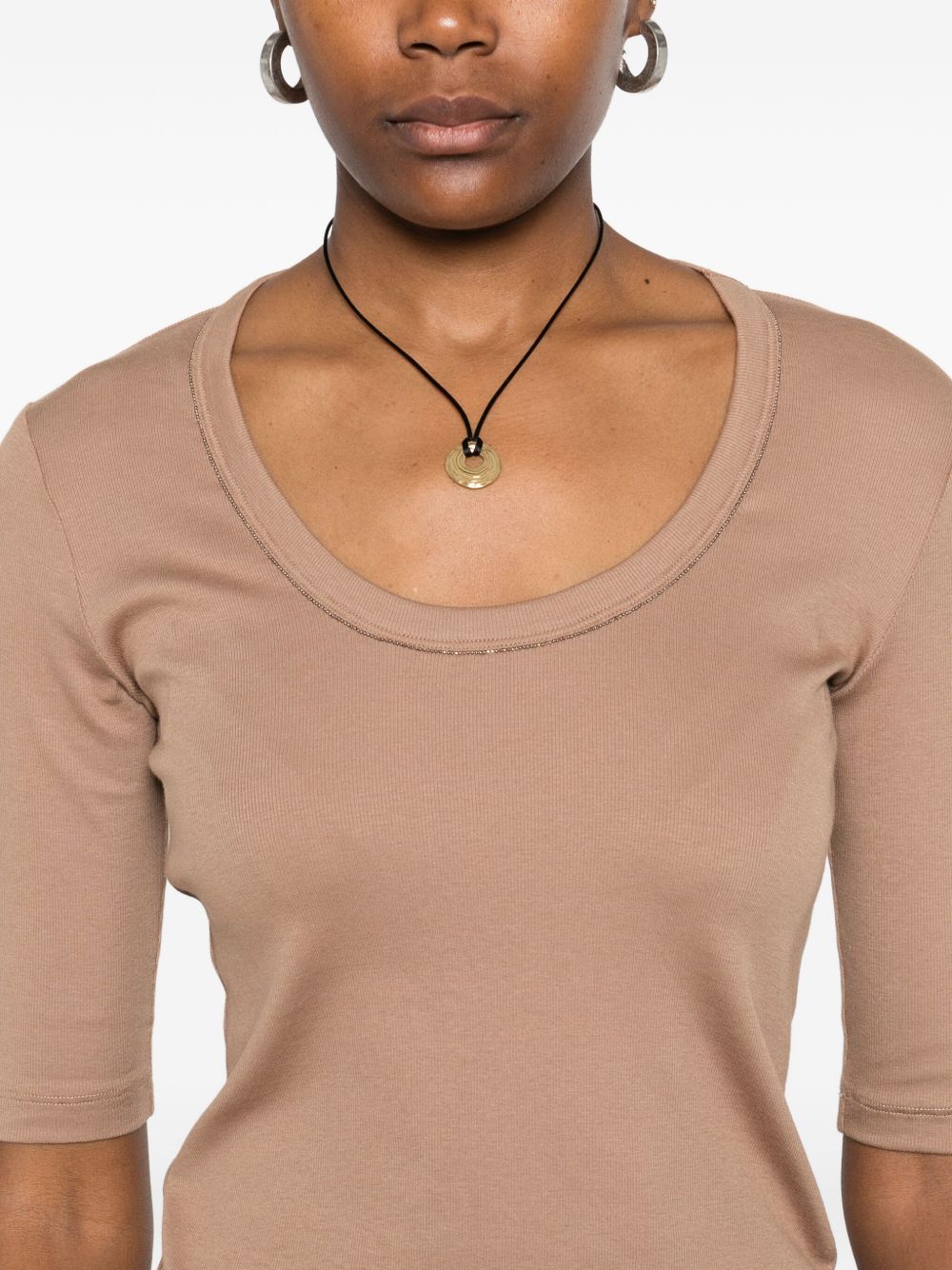 FABIANA FILIPPI Cotton V-Necked Top