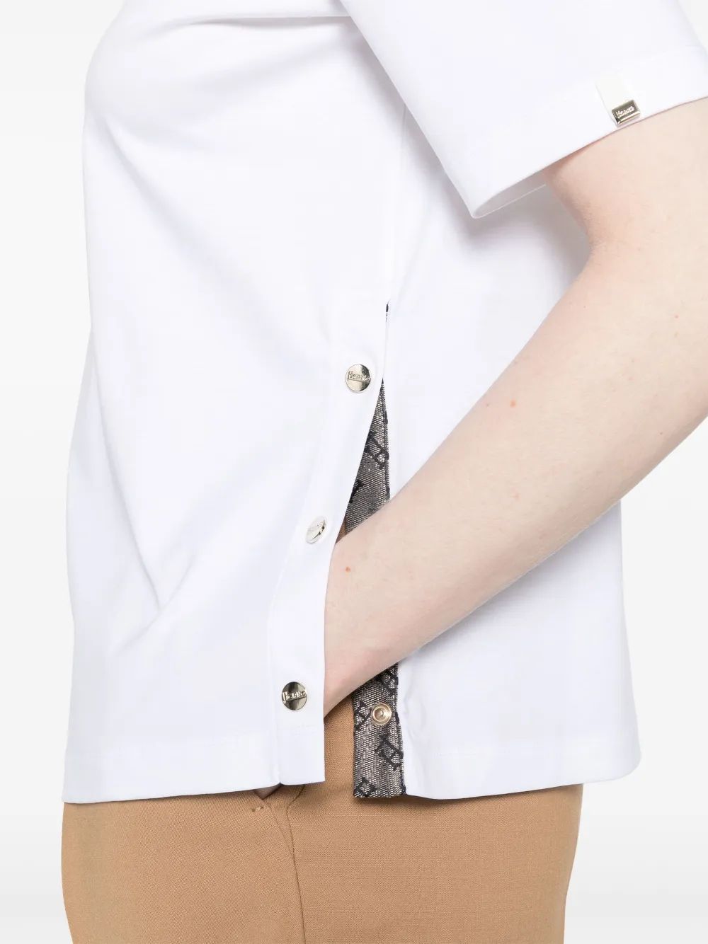 HERNO Side Slits Cotton T-Shirt