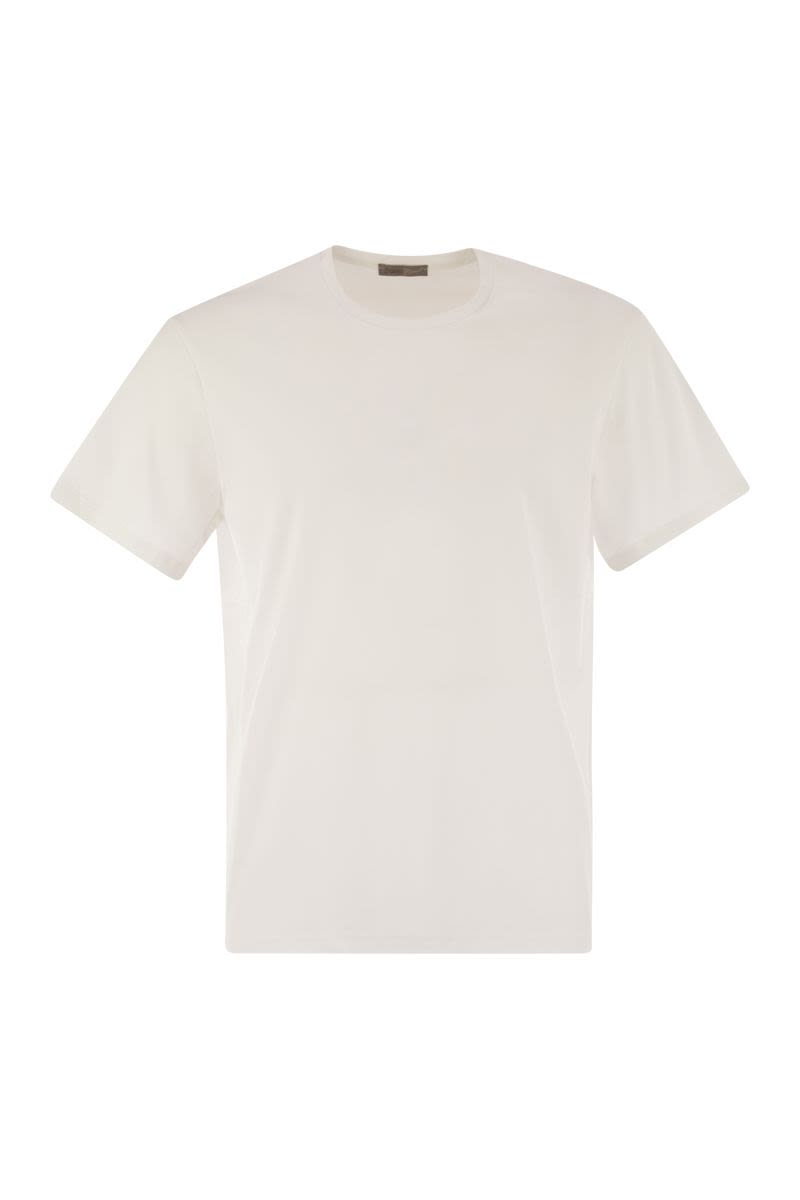 HERNO Resort T-Shirt in Cotton and Light Stretch Nylon