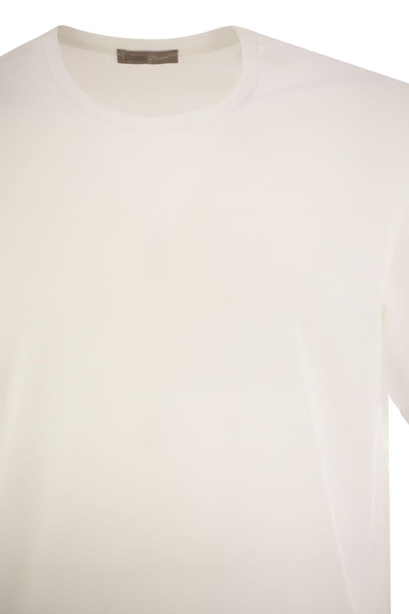 HERNO Resort T-Shirt in Cotton and Light Stretch Nylon
