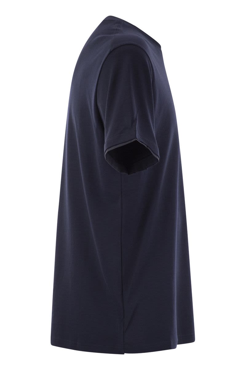 HERNO Men's Resort T-Shirt in Cotton and Light Stretch Nylon