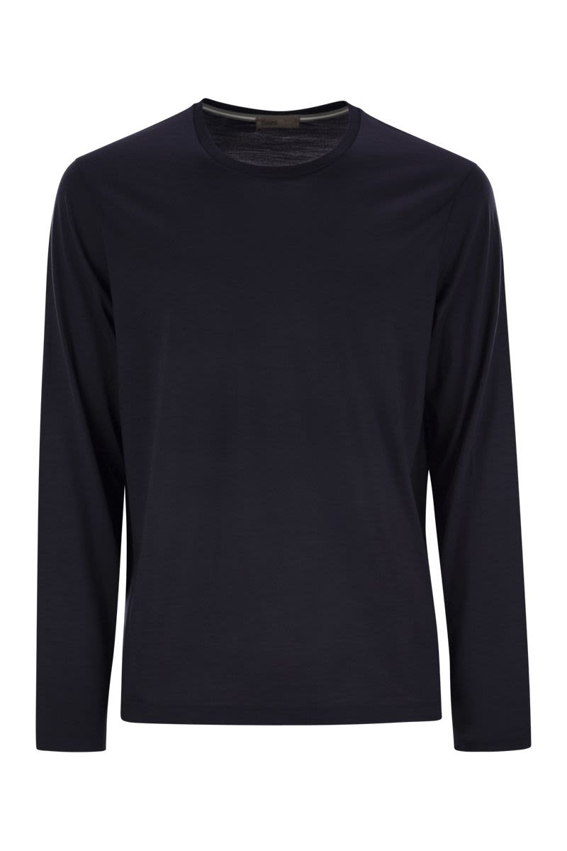 HERNO Men's Regular Fit Wool T-Shirt