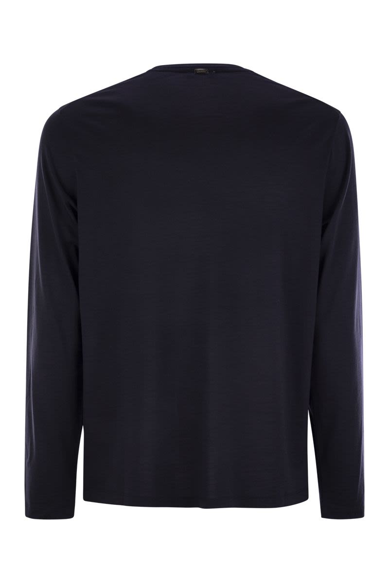 HERNO Men's Regular Fit Wool T-Shirt