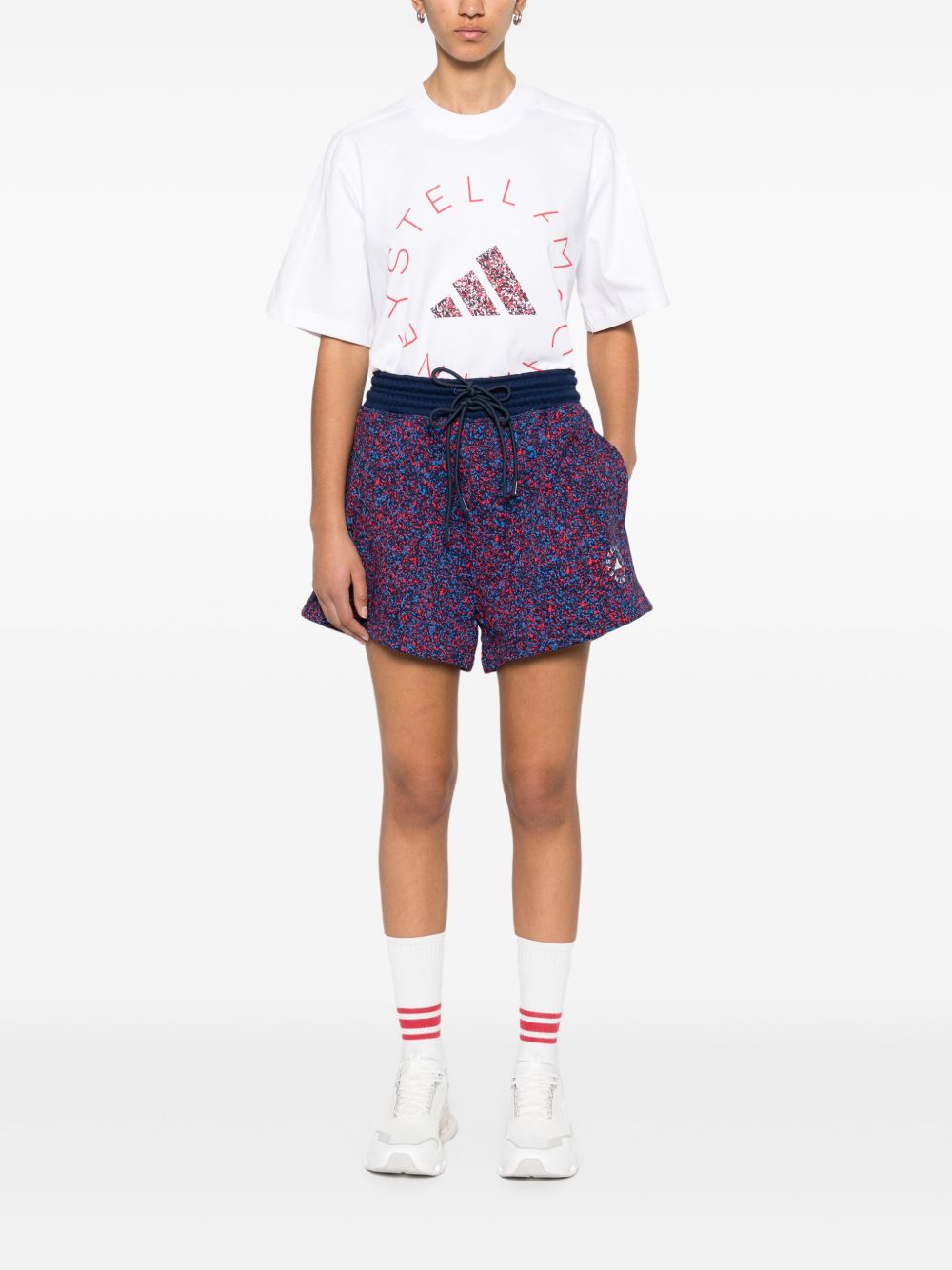ADIDAS BY STELLA MCCARTNEY Cotton Logo Mini Shorts