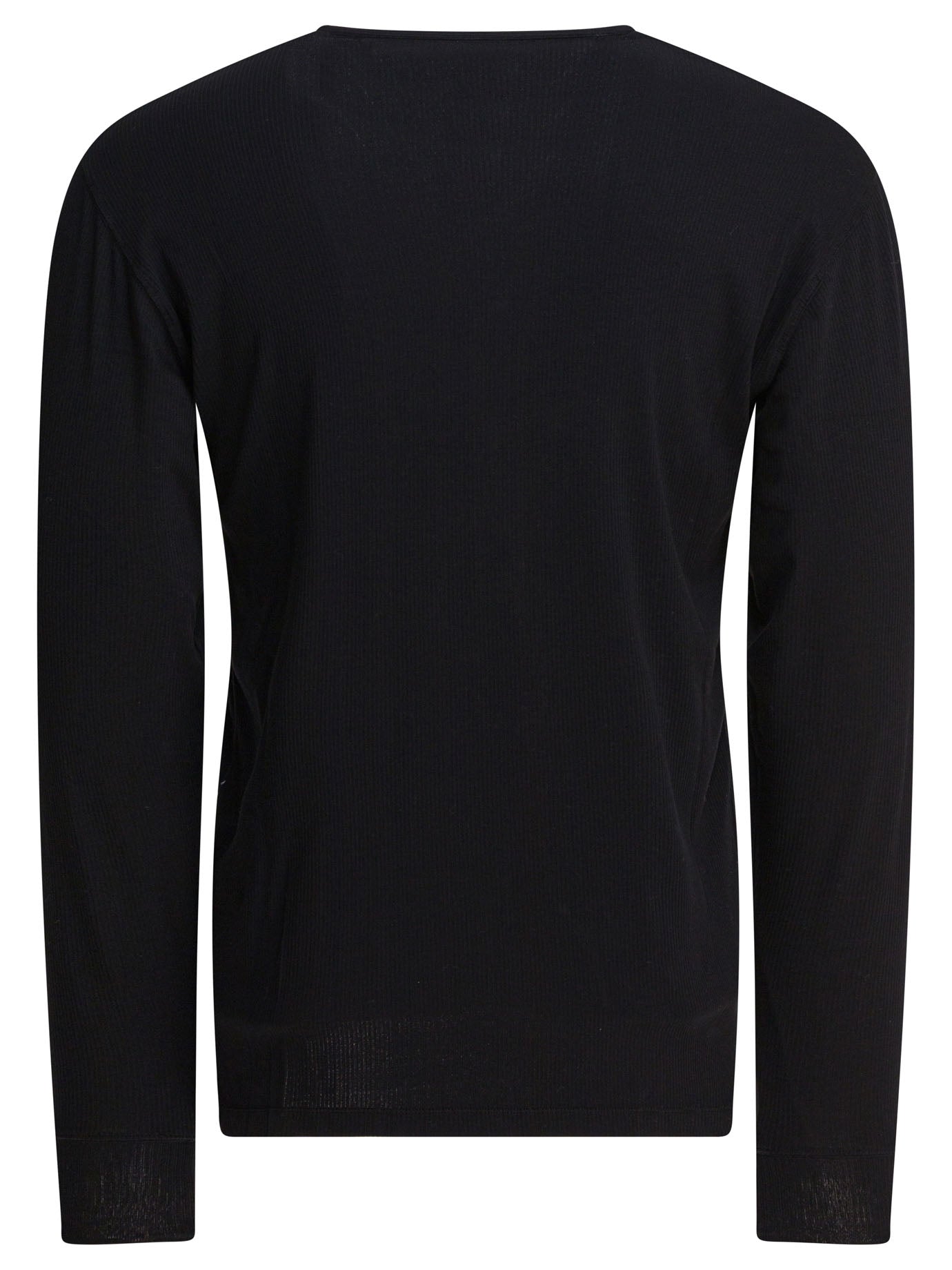 TOM FORD Men's Cotton Stretch Rib Long Sleeve Henley T-Shirt