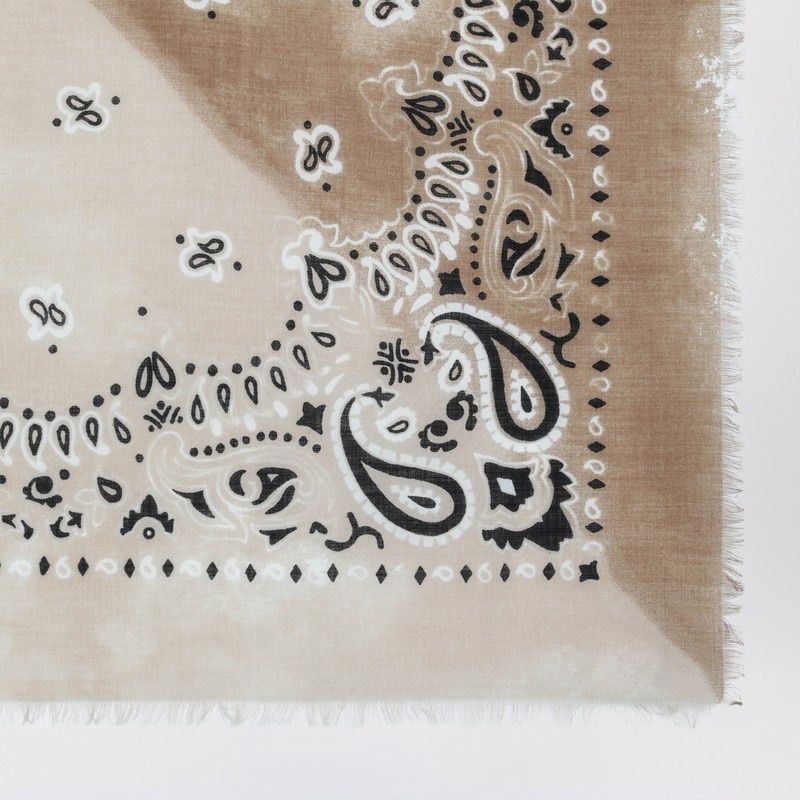 DESTIN Wool Bandana Motif Scarf
