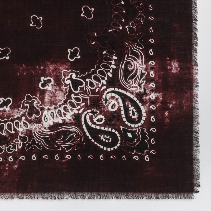 DESTIN Wool Scarf in Gradient with Bandana Pattern