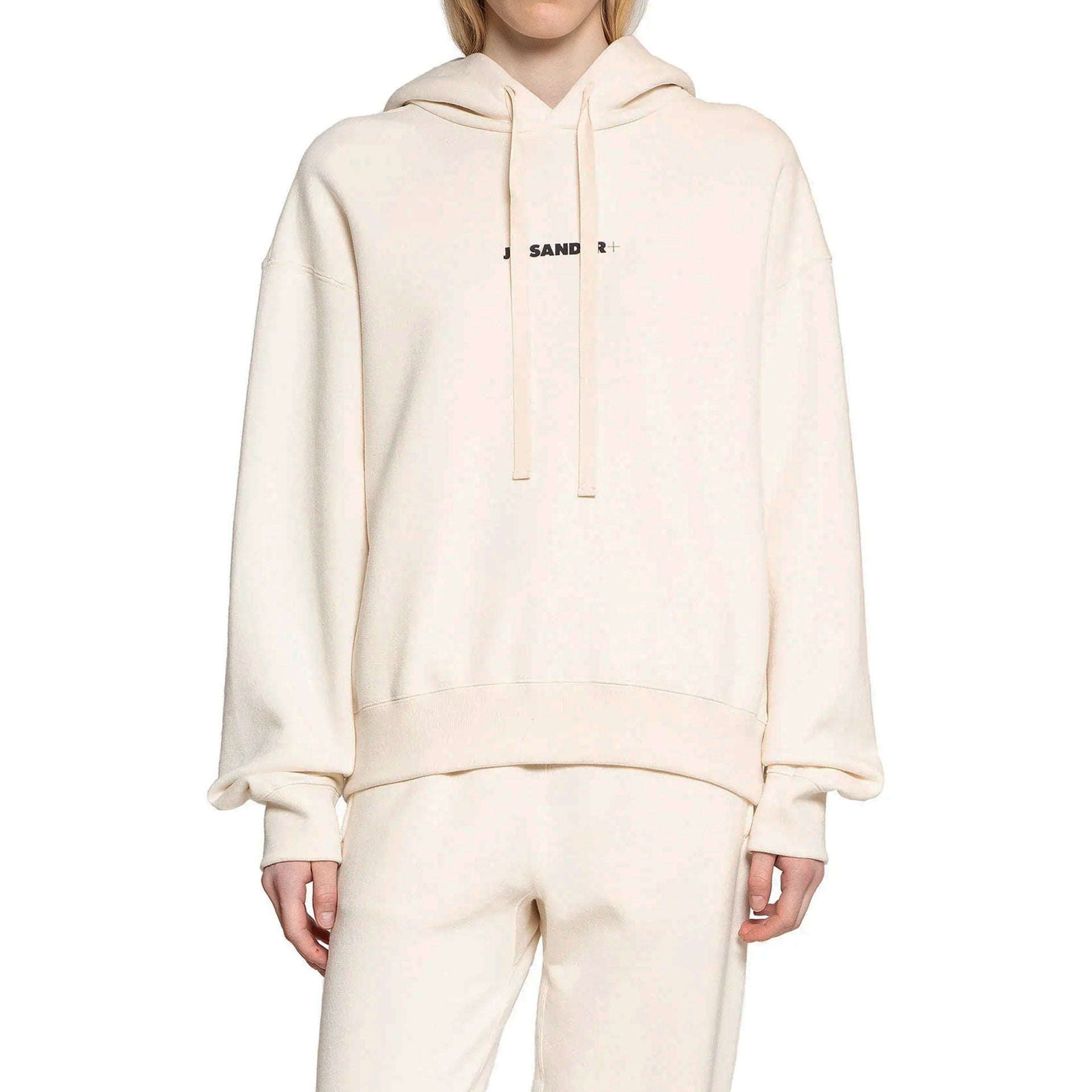 JIL SANDER Hooded Sweatshirt with Logo Print for Women