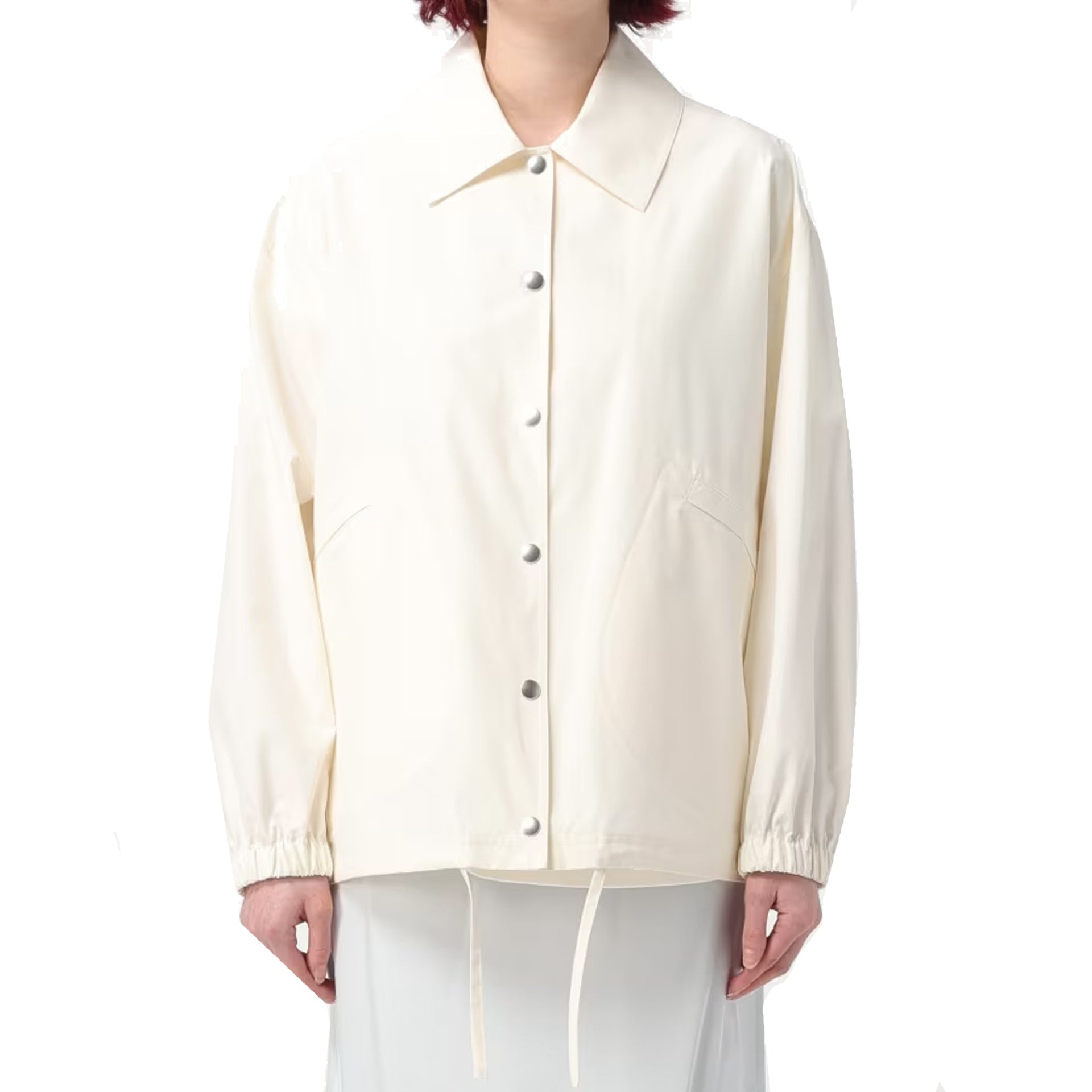 JIL SANDER Cotton Jacket with Drawstring Hem for Women