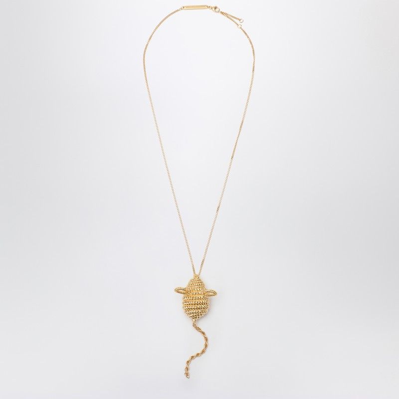 LOEWE Mickey Mouse Gold Brass Necklace