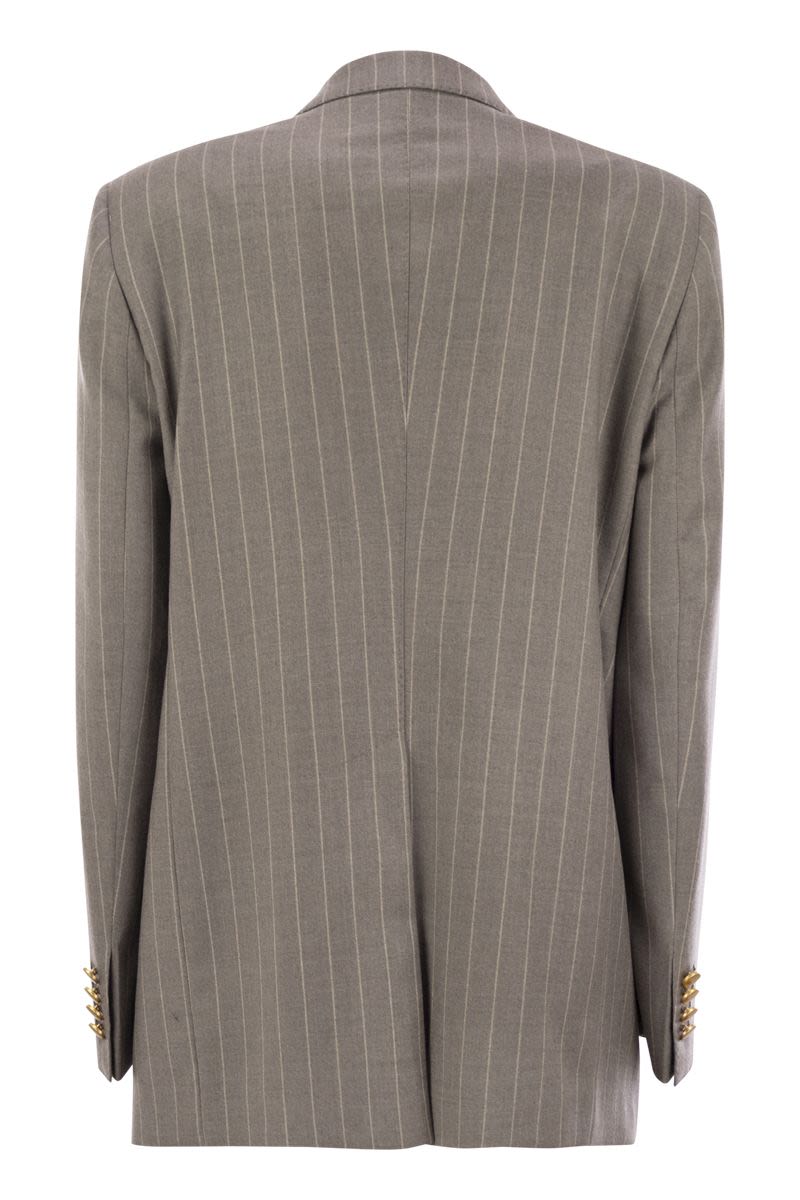TAGLIATORE Double-Breasted Pinstripe Blazer