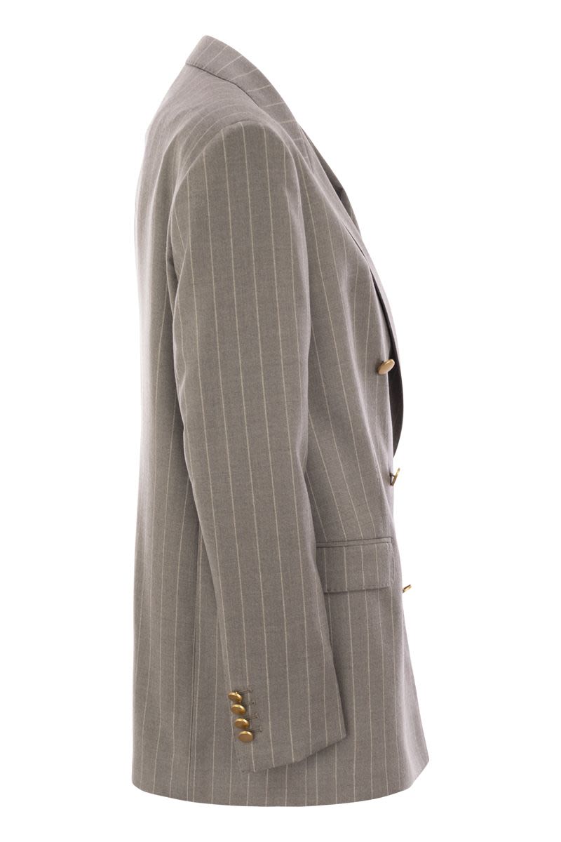 TAGLIATORE Double-Breasted Pinstripe Blazer